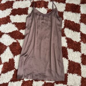 Primark Cares Satin Brown Dress — Size Large